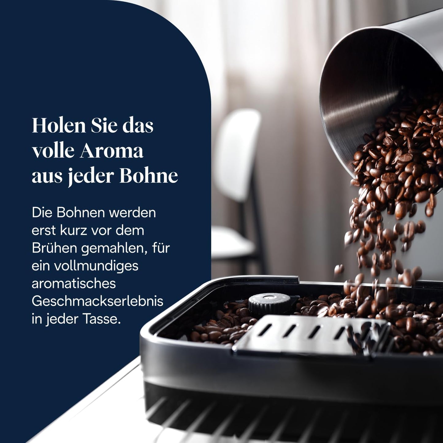 Magnifica Evo - (ECAM292.81.SB)Kaffeevollautomat mit Vollautomatischem cremigen Milchschaum,7 One-Touch-Getränke,Kaffeemaschine,Cappuccino & Espresso,Soft-Touch-Bedienfeld,Silber